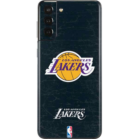 NBA Los Angeles Lakers Black Primary Logo Galaxy S21 Plus 5G Skin